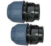 AERZETIX - C51927 - Juego de 2 - Manguito/adaptador roscado - reductor de compresión recto - racor roscado hembra 3/4" - para tubo Ø25mm - en polipropileno - conector/reparador