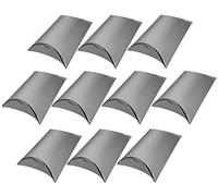 AERZETIX - C54007 - Juego de 10 cajas de regalo en forma de almohada/joyería/cumpleaños/cosmética/caramelo de boda 90x71x24mm - en papel/cartón - color plata