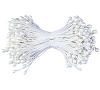 AERZETIX - C54118 - Juego de 144 estambres/Flor Artificial en plástico 55mm - decoración/Boda/artesanía/arreglo de Ramo - Color Blanco