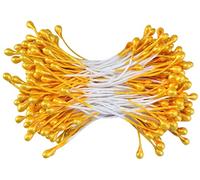 AERZETIX - C54122 - Juego de 144 estambres/Flor Artificial en plástico 55mm - decoración/Boda/artesanía/arreglo de Ramo - Color Naranja