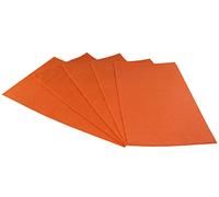 AERZETIX - C54284 - Juego de 5 hojas de fieltro - láminas de fieltro prensado 190x290mm - accesorios para pasatiempos creativos de decoración/costura - color naranja quemado