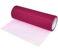 AERZETIX - C55256 - Rollo red de tul 15cm x 9m - color: rosa fucsia - para confección costura ropa artesanía decoración