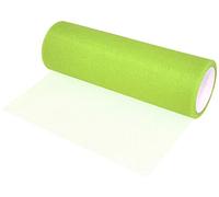 AERZETIX - C55268 - Rollo red de tul 15cm x 9m - color: verde claro - para confección costura ropa artesanía decoración