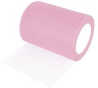 AERZETIX - C55275 - Rollo red de tul 8cm x 15m - color: rosa claro - para confección costura ropa artesanía decoración