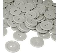 AERZETIX - C56414 - Juego de 50 Botones de costura redondos Ø20x2.2mm con 2 agujeros 32L L32 - color gris ahumado - en plástico - diámetro de apertura 2mm - mercería/ropa/moda