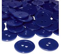 AERZETIX - C56439 - Juego de 50 Botones de costura redondos Ø20x2.2mm con 2 agujeros 32L L32 - color azul-violeta - en plástico - diámetro de apertura 2mm - mercería/ropa/moda