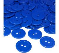 AERZETIX - C56524 - Juego de 50 Botones de costura redondos Ø20x2.2mm con 2 agujeros 32L L32 - color azul zafiro - en plástico - diámetro de apertura 2mm - mercería/ropa/moda