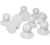 AERZETIX - C56554 - Juego de 10 Botones bolas para chaqueta de cocinero Ø17.3x16.6mm - color blanco - en plástico - pastelero panadero ropa artesanía tejer