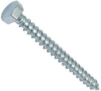 AERZETIX - C56880 - Juego de 50 - Tornillos para madera/tirafondos M6x60mm - con cabeza hexagonal 6 lados - DIN571 - en acero galvanizado - montaje fijación marco de madera contrachapado aglomerado