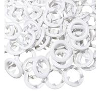 AERZETIX - C57070 - Juego de 100 Anillos de fijación ojal decorativo con 5 garras Ø9.5mm - en metal - color blanco - para bolso mercería costura ropa botón corchetes de presión