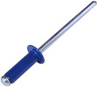 AERZETIX - C57104 - Juego de 50 Remaches ciegos Ø4x12mm color azul RAL 5010 - en acero/aluminio - remache pop con ruptura de vástago
