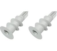 AERZETIX - C57869 - Juego de 50 tacos autoperforantes 8x34 mm para placas de yeso - para tornillos M4.5/5.0mm - sistema de fijación en paneles de yeso renovación - en plástico (Paquete de 2)