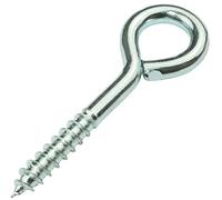 AERZETIX - C57932 - Juego de 25 ganchos para atornillar Ø3x20mm - cáncamos autorroscantes cerrados - tornillos de ojo - en acero - color plata
