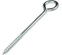 AERZETIX - C57954 - Juego de 10 ganchos para atornillar Ø8x100mm - cáncamos autorroscantes cerrados - tornillos de ojo - en acero - color plata