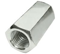 AERZETIX - C58228 - Juego de 2 tuercas de acoplamiento hexagonales alargadas M16x48mm - DIN 6334 - dureza 6 - tuerca de prolongación con rosca métrica - en acero galvanizado