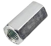 AERZETIX - C58229 - Juego de 2 tuercas de acoplamiento hexagonales alargadas M20x60mm - tuerca de prolongación con rosca métrica - en acero galvanizado