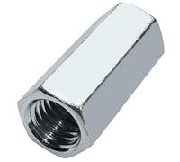 AERZETIX - C58233 - Juego de 10 Tuercas de acoplamiento hexagonales alargadas M10x30mm - tuerca de extensión prolongador con rosca métrica - en acero galvanizado