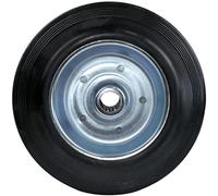 AERZETIX - C58893 - Rueda de carrito carro Ø200mm con rodamiento de agujas - capacidad de carga 150 kg - color de la rueda: negro en caucho - llanta de acero