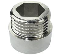 AERZETIX - C58988 - Racor prolongación de unión recto para atornillar - rosca macho/hembra 1/2" - longitud 10mm - en metal cromado