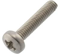 AERZETIX - C59740 - Juego de 20 tornillos de metal con cabeza cilíndrica M2.5x12mm con huella PH1 - perno de montaje - DIN 7985 - en acero inoxidable A2 - color plata