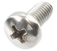 AERZETIX - C59781 - Juego de 10 tornillos de metal con cabeza cilíndrica M5x10mm con huella PH2 - perno de montaje - DIN 7985 - en acero inoxidable A2 - color plata