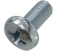 AERZETIX - C59927 - Juego de 10 Tornillos de metal con cabeza cilíndrica M8x16mm con huella PH4 - perno de montaje - DIN 7985 - dureza 4.8 - acero al carbono - color plata