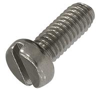 AERZETIX - C60008 - Juego de 20 tornillos de metal con cabeza cilíndrica M4x10mm con huella S ranurada - perno de montaje - DIN 84 - en acero inoxidable A2 - color plata - destornillador apriete