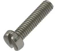 AERZETIX - C60014 - Juego de 20 tornillos de metal con cabeza cilíndrica M4x16mm con huella S ranurada - perno de montaje - DIN 84 - en acero inoxidable A2 - color plata - destornillador apriete