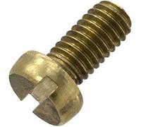 AERZETIX - C60084 - Juego de 5 Tornillos de metal con cabeza cilíndrica M6x12mm con huella S ranurada - perno de montaje - DIN 84 - en latón - destornillador atornillador apriete