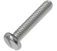 AERZETIX - C60093 - Juego de 20 Tornillos de metal con cabeza cilíndrica M2x10mm con huella ranurada S - perno de montaje - DIN 84 - dureza 4.8 - en acero galvanizado - color plata