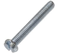 AERZETIX - C60110 - Juego de 20 Tornillos de metal con cabeza cilíndrica M2.5x18mm con huella ranurada S - perno de montaje - DIN 84 - dureza 4.8 - en acero galvanizado - color plata