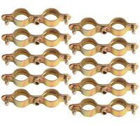 AERZETIX - C60418 - Juego de 10 abrazaderas soportes de fijación dobles Ø18mm - 3/8'' - montaje en pared de tubo cobre - sujeción de tornillo fontanería calefacción sanitario - en acero