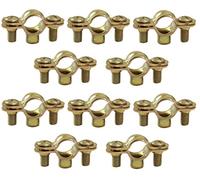 AERZETIX - C60422 - Juego de 10 abrazaderas soportes simples de fijación Ø10mm - 1/8'' - montaje en pared de tubo cobre sujeción de tornillo fontanería calefacción sanitario - en acero