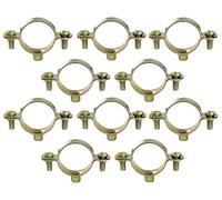 AERZETIX - C60430 - Juego de 10 abrazaderas soportes simples de fijación Ø25mm - montaje en pared de tubo cobre sujeción de tornillo fontanería calefacción sanitario - en acero