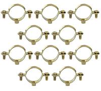 AERZETIX - C60431 - Juego de 10 abrazaderas soportes simples de fijación Ø26mm - 3/4'' - montaje en pared de tubo cobre sujeción de tornillo fontanería calefacción sanitario - en acero