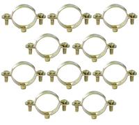 AERZETIX - C60432 - Juego de 10 abrazaderas soportes simples de fijación Ø28mm - montaje en pared de tubo cobre sujeción de tornillo fontanería calefacción sanitario - en acero