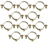 AERZETIX - C60433 - Juego de 10 abrazaderas soportes simples de fijación Ø32mm - 1'' - montaje en pared de tubo cobre sujeción de tornillo fontanería calefacción sanitario - en acero