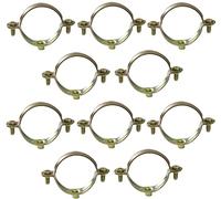 AERZETIX - C60436 - Juego de 10 abrazaderas soportes simples de fijación Ø40mm - montaje en pared de tubo cobre sujeción de tornillo fontanería calefacción sanitario - en acero