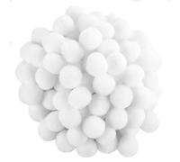 AERZETIX - C60468 - Juego de 100 Pompones Ø13mm - Color Blanco - en Textil - guirnaldas personalización pasatiempo Creativo mercería decoración Costura Ropa Bordado
