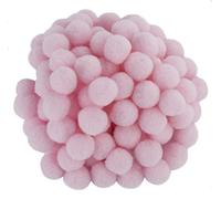 AERZETIX - C60472 - Juego de 100 Pompones Ø13mm - Color Rosa bebé - en Textil - guirnaldas personalización pasatiempo Creativo mercería decoración Costura Ropa Bordado