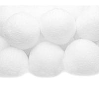 AERZETIX - C60476 - Juego de 24 Pompones Ø37mm - en Textil - guirnaldas personalización pasatiempo Creativo mercería decoración Costura Ropa Bordado - Color Blanco