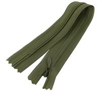 AERZETIX - C60579 - Juego de 10 Cremalleras invisibles 20cm no separables - cierre de cremallera - color verde cedro - marroquinería pantalones vaqueros vestido falda costura ropa
