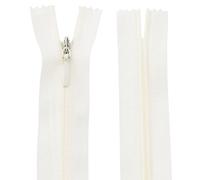 AERZETIX - C60961 - Juego de 20 Cremalleras invisibles 20cm - color: leche blanco - no separables con tirador "pelota de rugby" materia inextensible - cierre de cremallera
