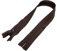AERZETIX - C61146 - Juego de 10 Cremalleras invisibles 40cm no separables - cierre de cremallera - color marrón - marroquinería pantalones vaqueros vestido falda costura ropa