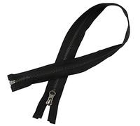 AERZETIX - C61567 - Cremallera N°5 separable 70cm en metal vintage - tirador decorativo - color negro - cursor marroquinería costura falda jeans mercería
