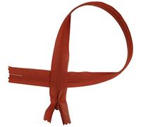 AERZETIX - C61604 - Juego de 10 Cremalleras invisibles 45cm no separables - cierre de cremallera - color teja-naranja - marroquinería pantalones vaqueros vestido falda costura ropa