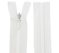 AERZETIX - C61719 - Juego de 10 Cremalleras invisibles 50cm no separables - cierre de cremallera - color leche blanco - marroquinería pantalones vaqueros vestido falda costura ropa