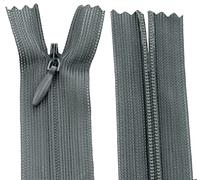 AERZETIX - C61732 - Juego de 10 Cremalleras invisibles 50cm no separables - cierre de cremallera - color gris oscuro - marroquinería pantalones vaqueros vestido falda costura ropa