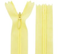 AERZETIX - C61742 - Juego de 10 Cremalleras invisibles 50cm no separables - cierre de cremallera - color plátano amarillo - marroquinería pantalones vaqueros vestido falda costura ropa