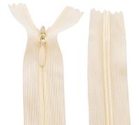 AERZETIX - C61854 - Juego de 10 Cremalleras invisibles 60cm no separables - cierre de cremallera - color blanco sedoso - marroquinería pantalones vaqueros vestido falda costura ropa